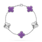 VCA CLOVER 5 MOTIF LIGHT PURPLE BRACELET COLLECTION