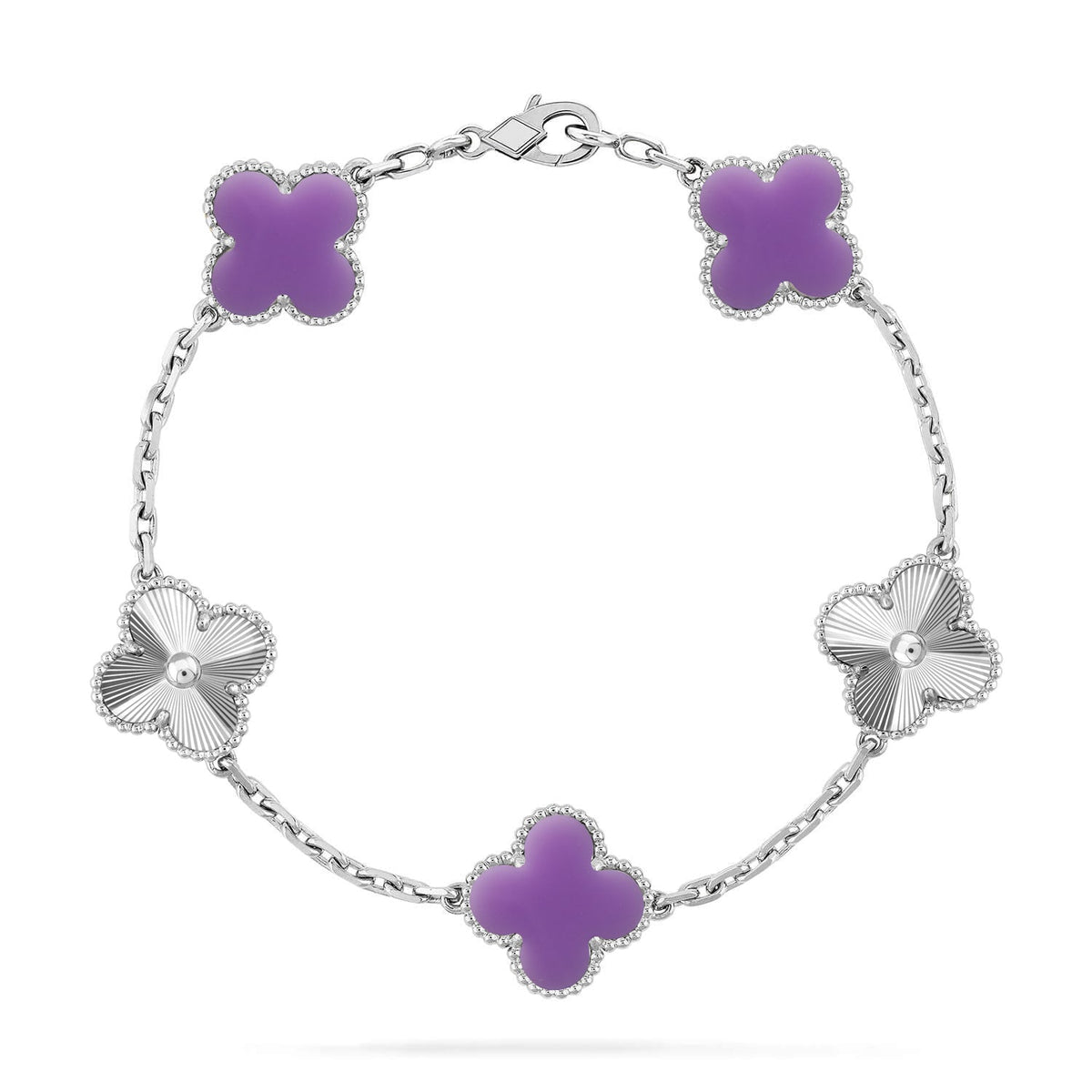 VCA CLOVER 5 MOTIF LIGHT PURPLE BRACELET COLLECTION