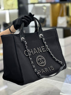 chanel-natural-canvas-and-black-leather-large-pearl-deauville-tote-30x39x22cm Tote
