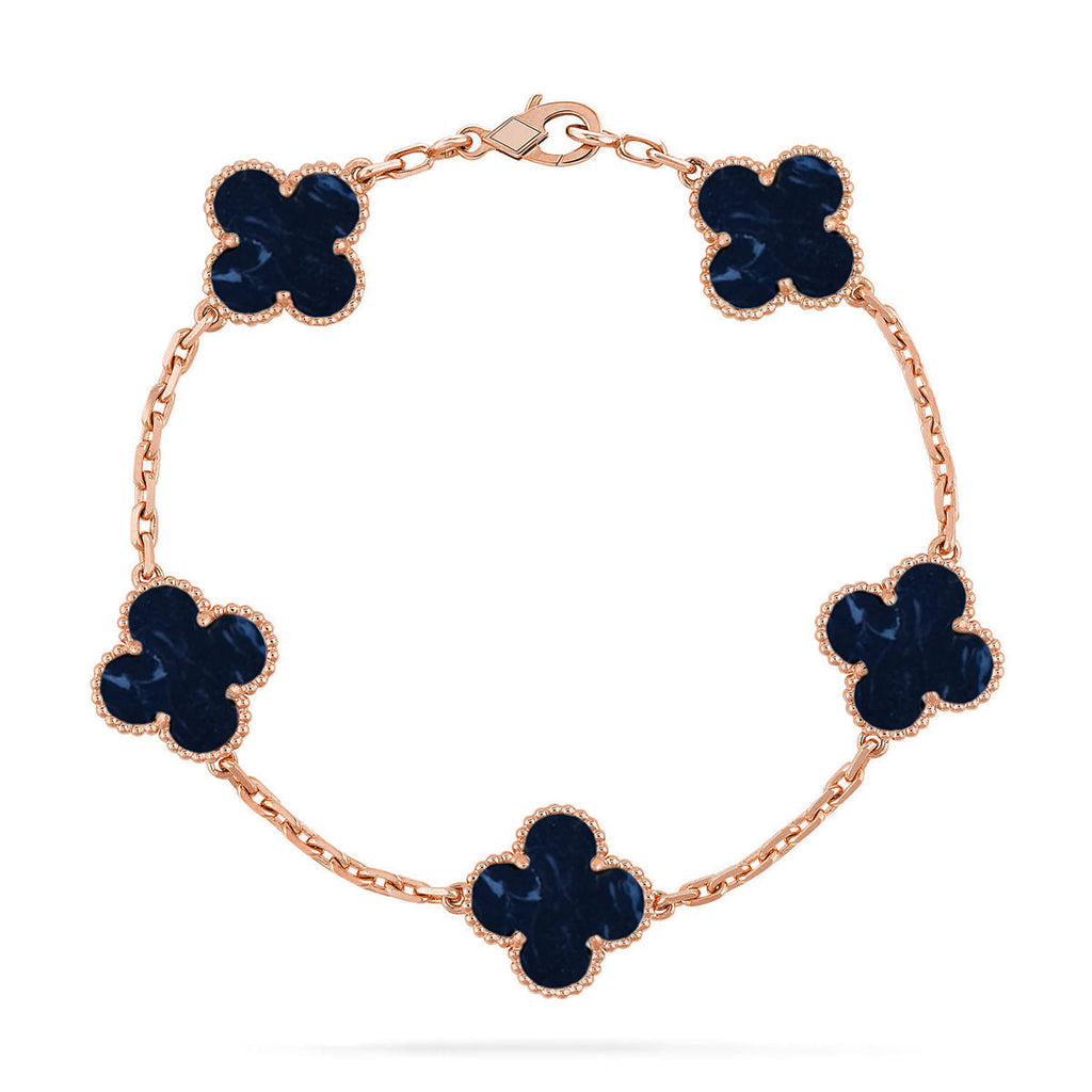 VCA CLOVER 5 MOTIF PIETERSITE BRACELET COLLECTION
