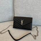 ysl-cassandre-envelope-chain-wallet-black-grain-leather-19x11-5x4-cm Crossbody