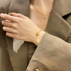 LOUIS VUITTON LOGO STAR MOTIF GOLD BRACELET
