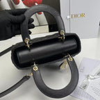 dior-lady-medium-black-bag-24cm Handle