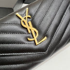 ysl-long-wallet-black-leather-gold-tone-10769-19cm Handle