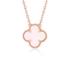 VCA CLOVER 15MM PINK MOTHER-OF-PEARL SINGLE FLOWER NECKLACE