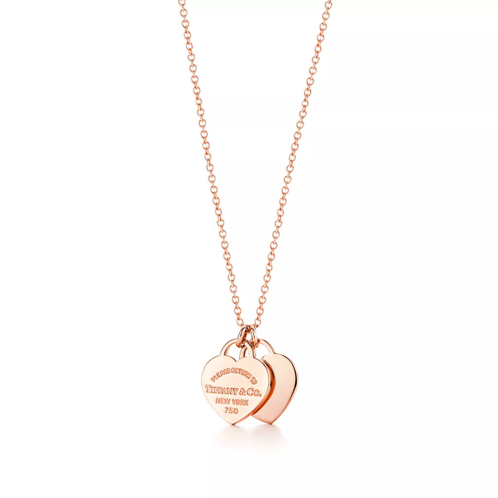 Tiffany Return to Tiffany Pendant w/Chain 18k Yellow Gold No Gemstone Mini Necklaces