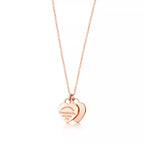 Tiffany Return to Tiffany Pendant w/Chain 18k Yellow Gold No Gemstone Mini Necklaces