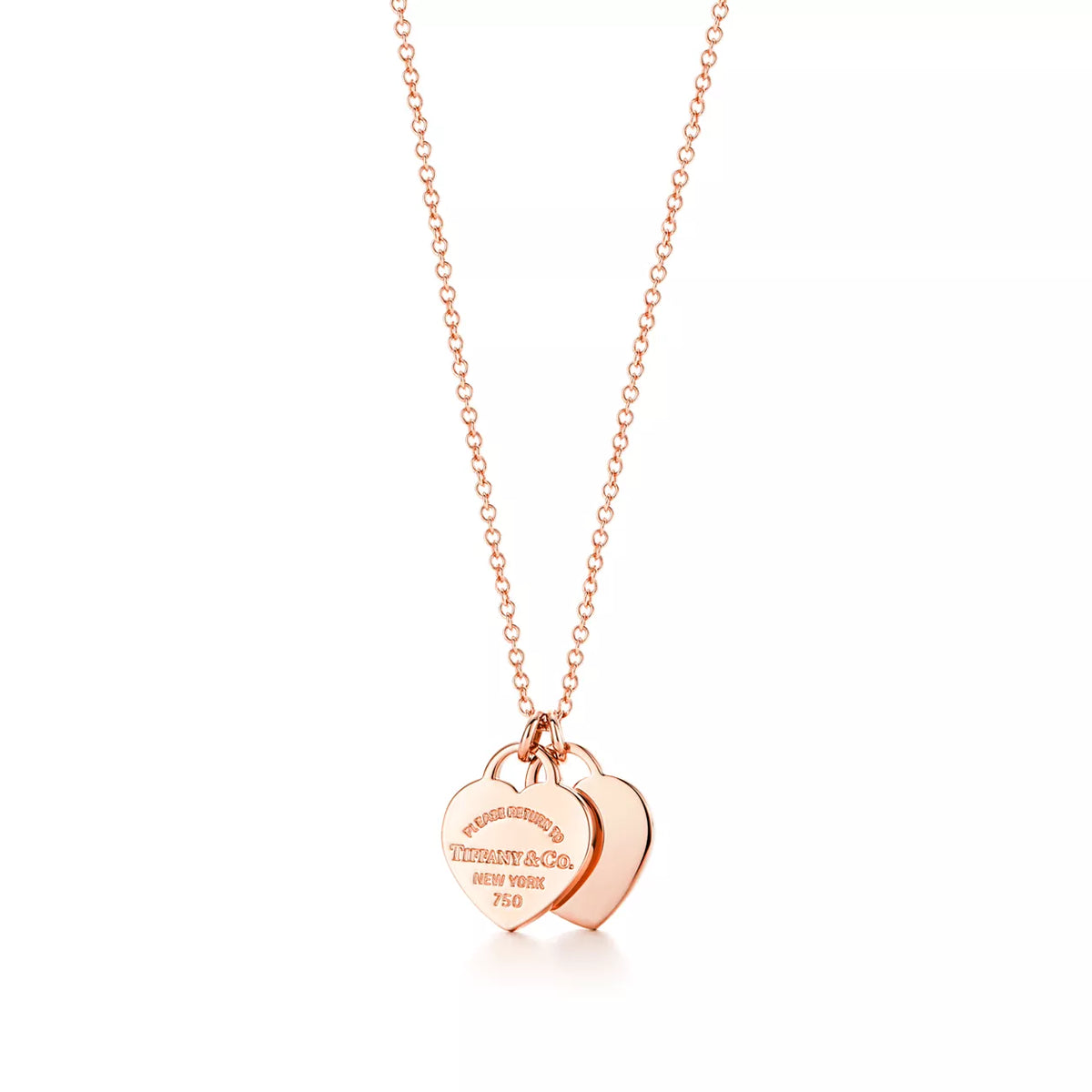 Tiffany Return to Tiffany Pendant w/Chain 18k Yellow Gold No Gemstone Mini Necklaces