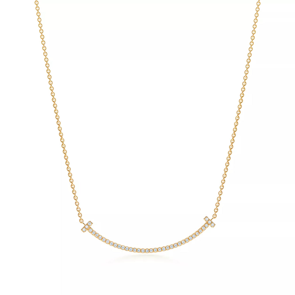 Tiffany T Smile Pendant with Diamonds Necklaces