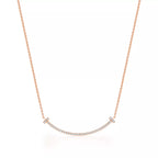 Tiffany T Smile Pendant with Diamonds Necklaces