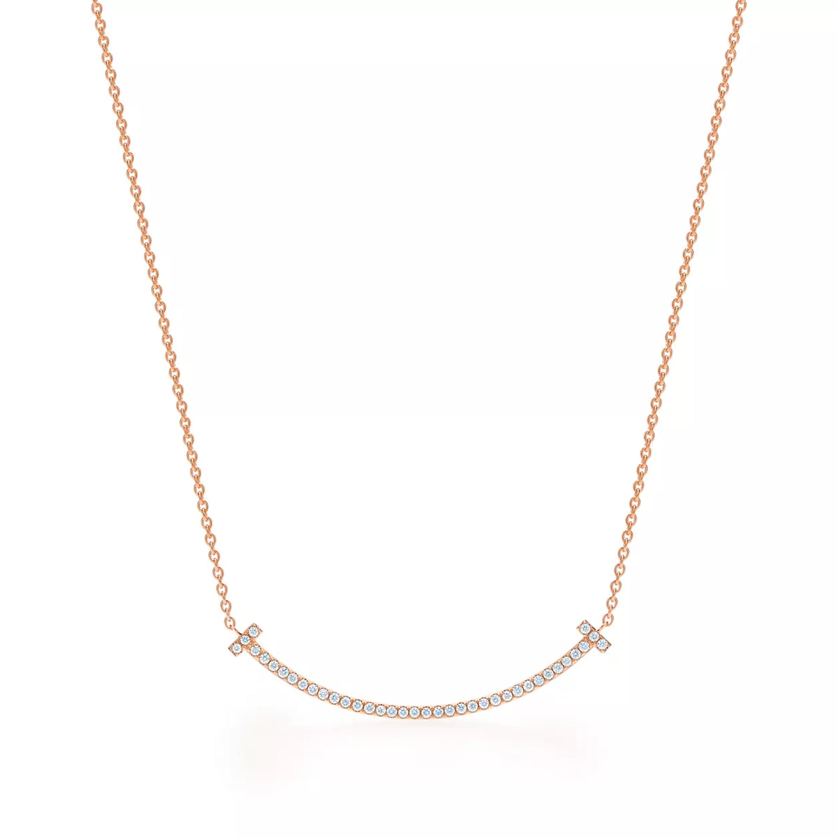 Tiffany T Smile Pendant with Diamonds Necklaces