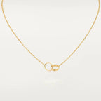CARTIER LOVE NECKLACE DOUBLE RING GOLD