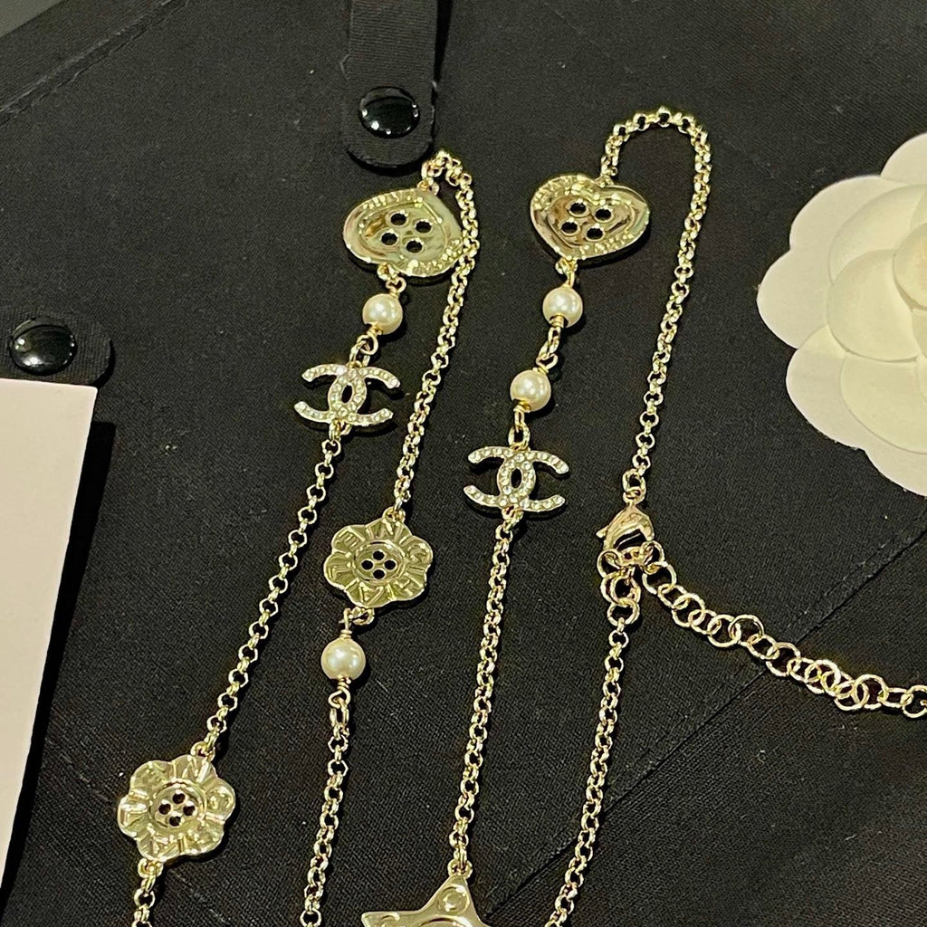 Chanel Star Sweater Chain Necklaces