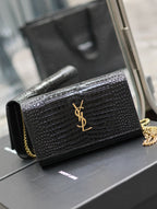 ysl-kate-croc-embossed-black-gold-hardware-23x14x3cm Crossbody