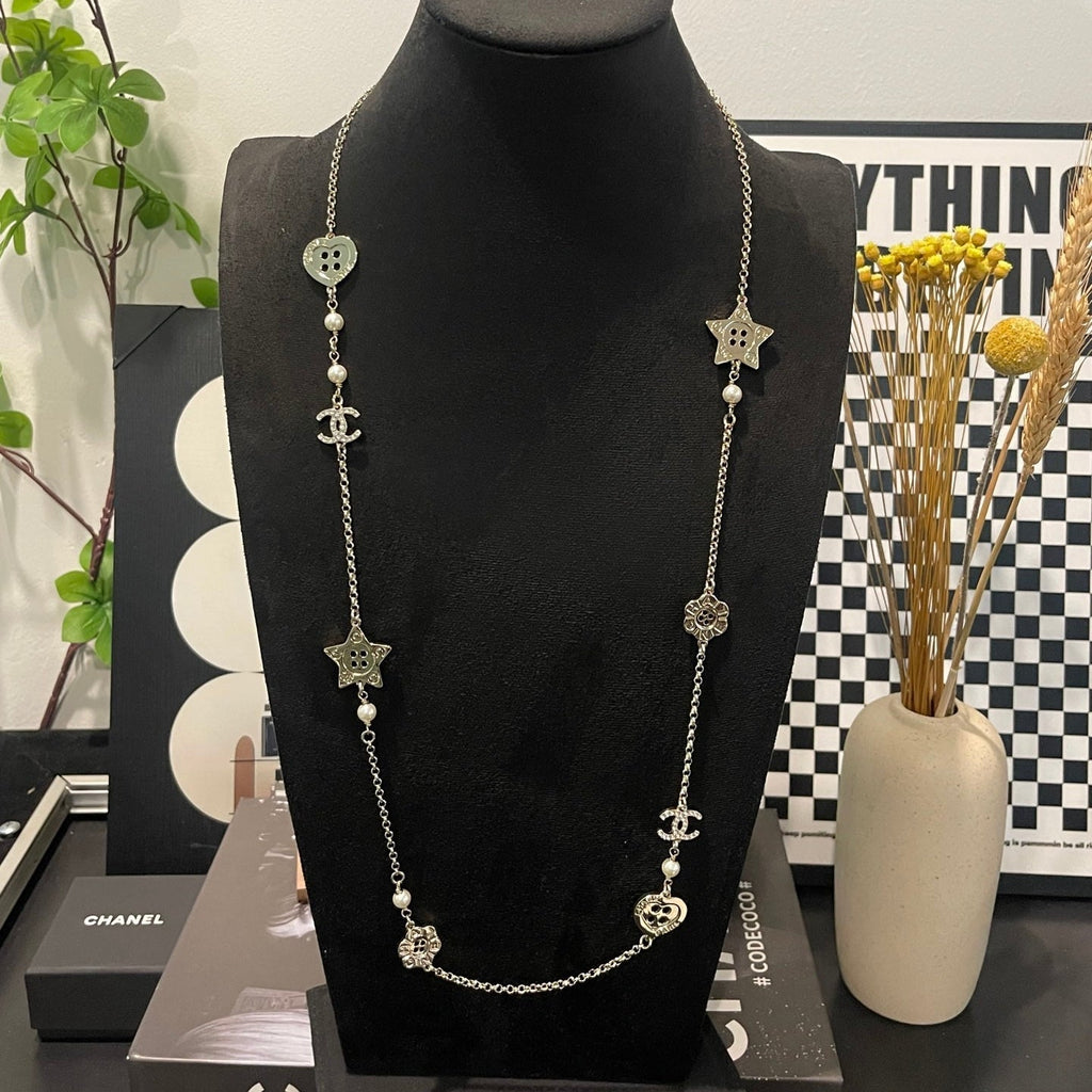 Chanel Star Sweater Chain Necklaces