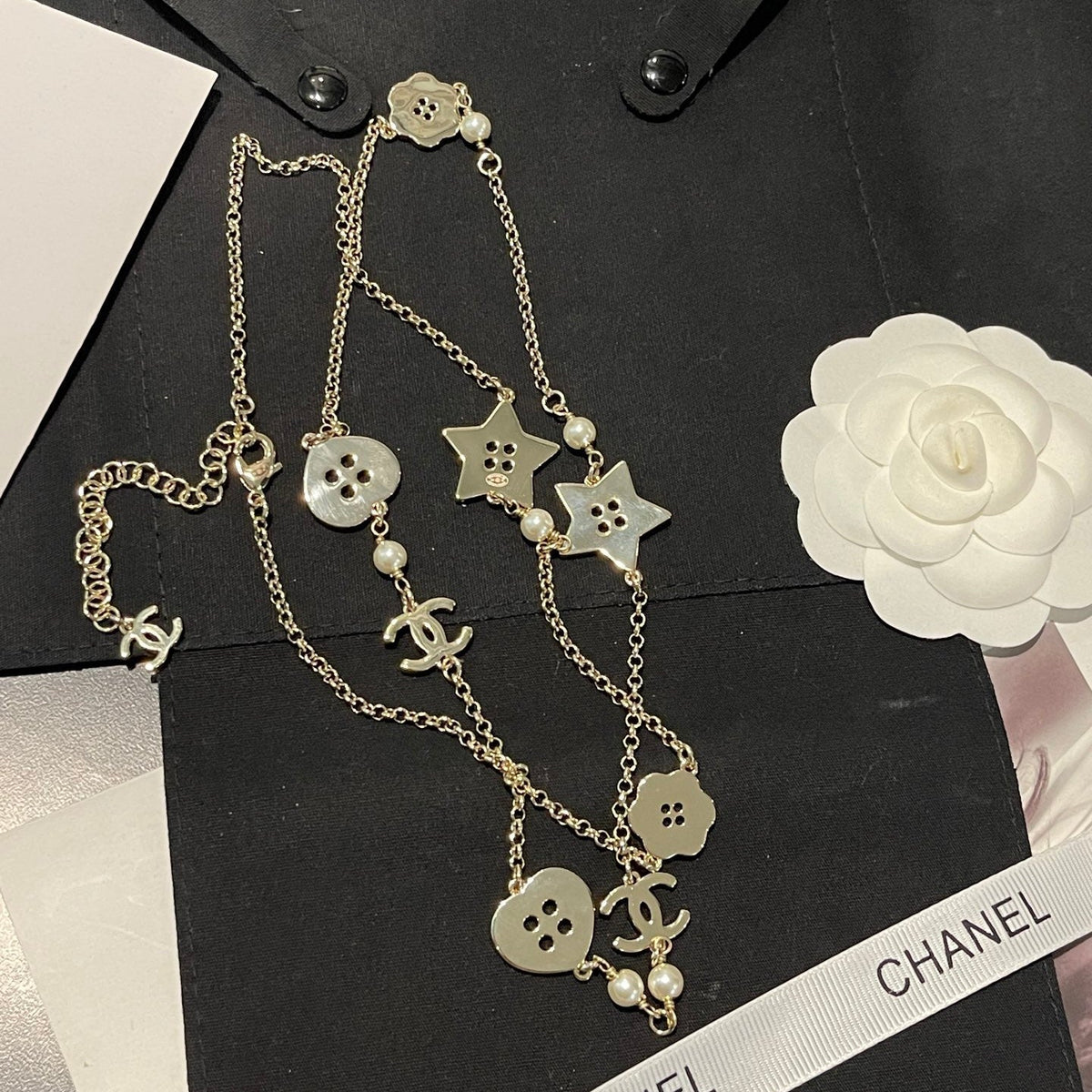 Chanel Star Sweater Chain Necklaces