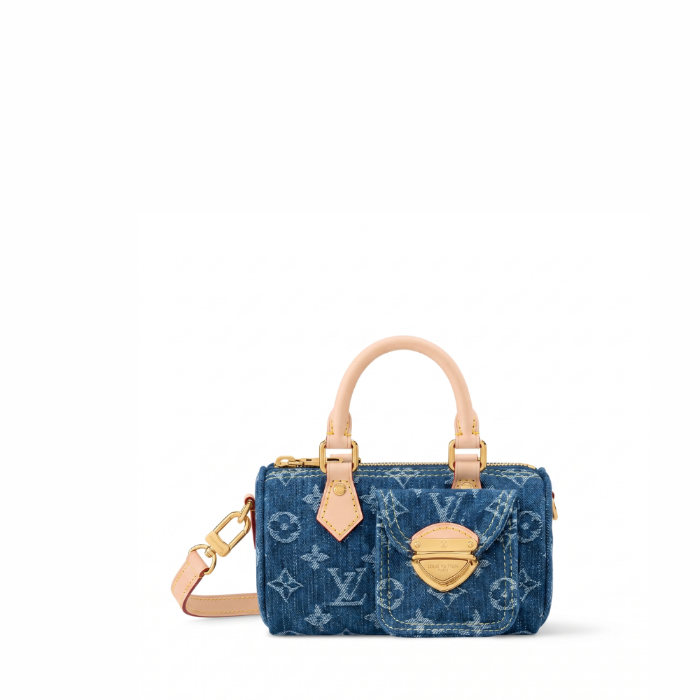 lv-nano-speedy-denim Handle
