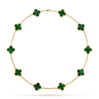 VCA CLOVER 10 MOTIFS MALACHITE NECKLACE