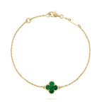 VCA CLOVER BRACELET MALACHITE 1 MOTIF