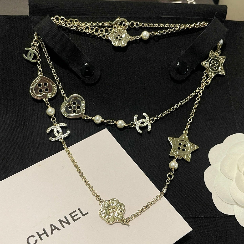 Chanel Star Sweater Chain Necklaces