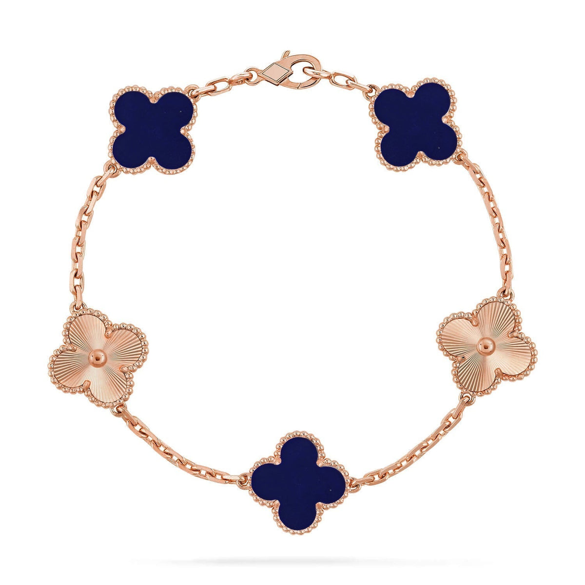 VCA CLOVER 5 MOTIF LAPIS LAZULI BRACELET COLLECTION