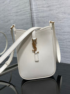 ysl-le-5-a-7-mini-white-bag-13x20x4cm Crossbody