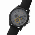 Armani Exchange Outerbanks AX7123 Men's Chronograph Watch – Grey Dial with Grey Silicone Strap