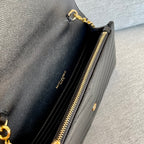 ysl-cassandre-envelope-chain-wallet-black-grain-leather-golden-hardware-19-cm Crossbody