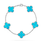 VCA CLOVER 5 MOTIF TURQUOISE BRACELET COLLECTION