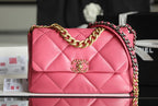 chanel-19-flap-bag-medium-pink-30cm Crossbody