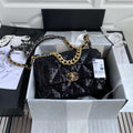 chanel-19-sequin-flap-bag-black Crossbody