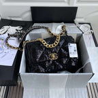 chanel-19-sequin-flap-bag-black Crossbody
