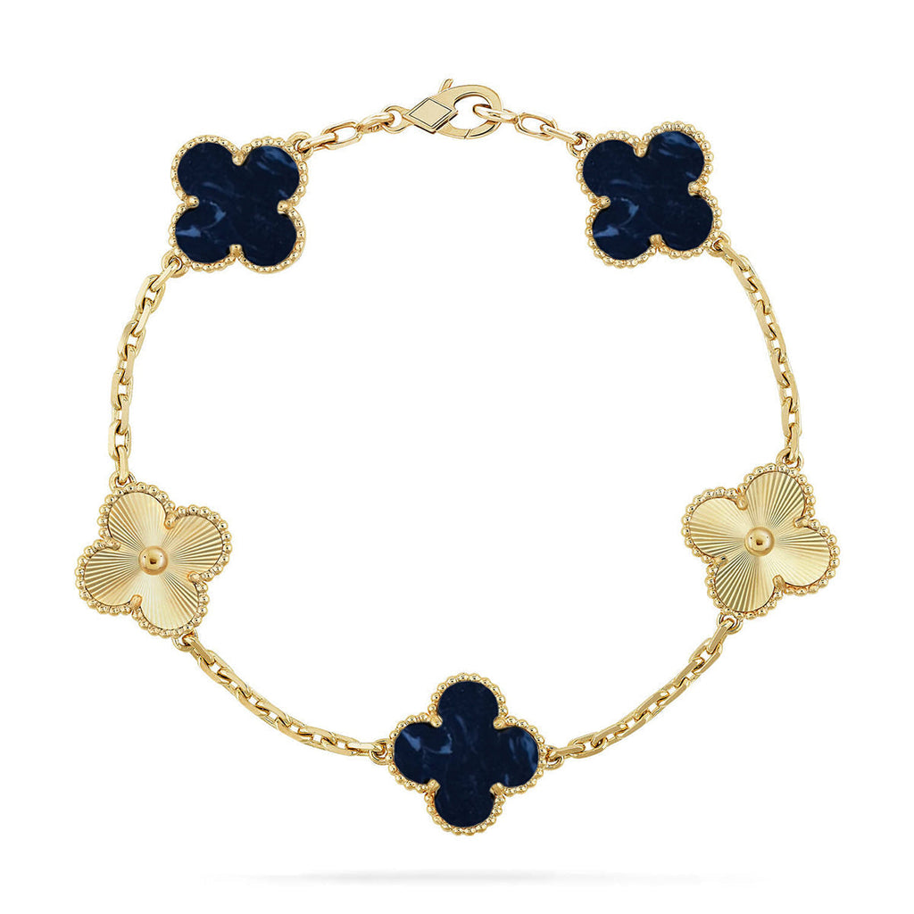 VCA CLOVER 5 MOTIF PIETERSITE BRACELET COLLECTION