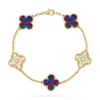 VCA CLOVER 5 MOTIF COLOR GEMSTONES BRACELET COLLECTION