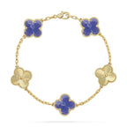 VCA CLOVER 5 MOTIF BLUE VEINS BRACELET COLLECTION