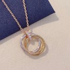 CARTIER TRINITY NECKLACE GOLD DIAMONDS