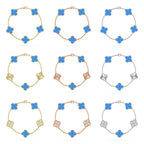 VCA CLOVER 5 MOTIF BLUE AGATE BRACELET COLLECTION