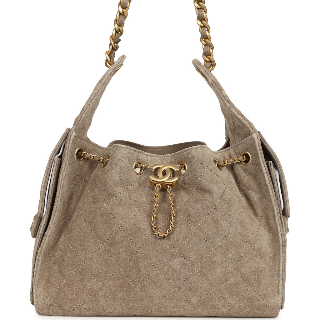 chanel-small-25-hobo-grey-suede Shoulder