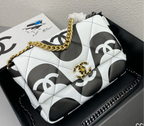 chanel-19-fanric-printed-flap-bag-medium Shoulder