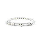 HERMES KELLY CHAIN SILVER DIAMOND BRACELET