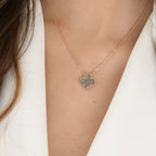 VCA CLOVER 15MM GRAY MOTHER OF PEARL NECKLACE