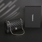 chanel-classic-flap-bag-black-quilted-caviar-leather-with-gold-tone-hardware-1 Shoulder