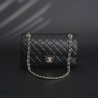 chanel-classic-flap-bag-black-quilted-caviar-leather-with-gold-tone-hardware-1 Shoulder