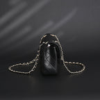 chanel-classic-flap-bag-black-quilted-caviar-leather-with-gold-tone-hardware-1 Shoulder