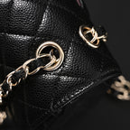 chanel-classic-flap-bag-black-quilted-caviar-leather-with-gold-tone-hardware-1 Shoulder