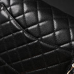 chanel-classic-flap-bag-black-quilted-caviar-leather-with-gold-tone-hardware-1 Shoulder