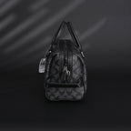 coach-signature-duffel-bag-black-monogram-canvas-with-leather-trim Handle
