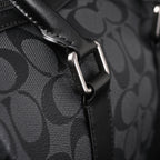 coach-signature-duffel-bag-black-monogram-canvas-with-leather-trim Handle