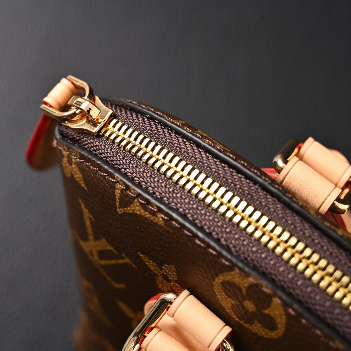 louis-vuitton-speedy-30-handbag-monogram-canvas-with-leather-trim Handle
