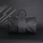 louis-vuitton-keepall-bandouliere-50-monogram-eclipse-canvas-travel-bag Handle